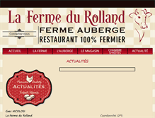 Tablet Screenshot of lafermedurolland.fr